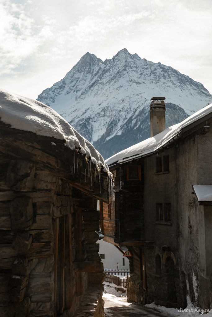 val d'herens suisse en hiver evolene