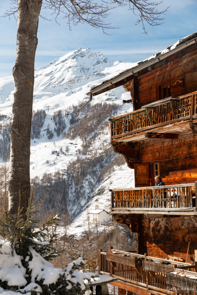 val d'herens suisse en hiver evolene