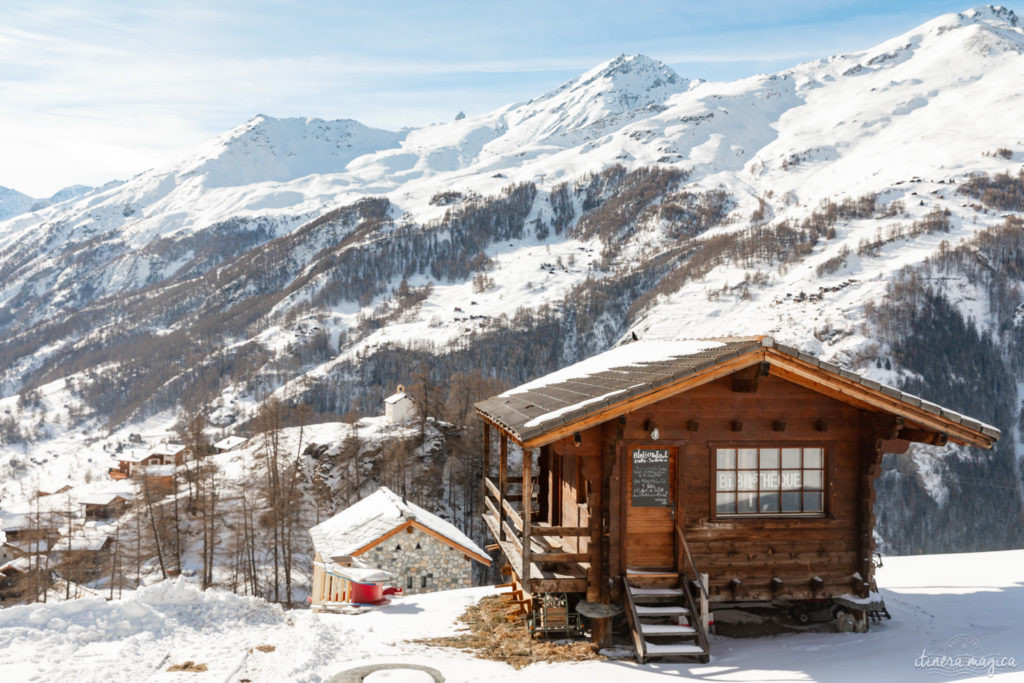 val d'herens suisse en hiver evolene