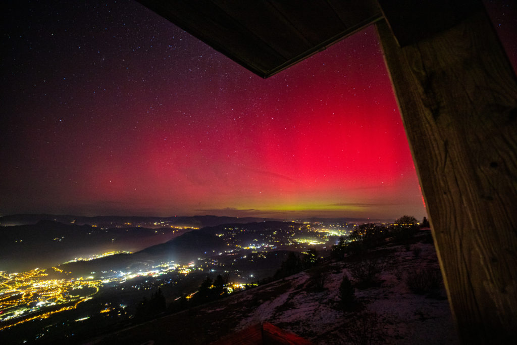 aurore boreale en savoie la feclaz
