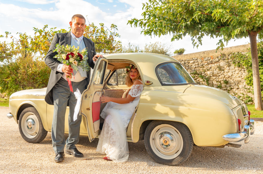 mariage voiture ancienne en provence