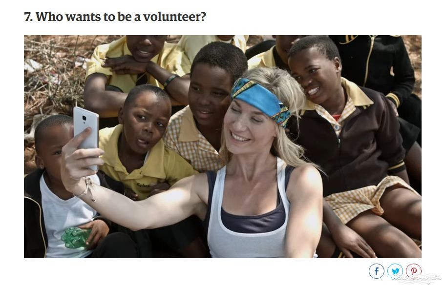 parodie tourisme humanitaire arnaque tourisme humanitaire