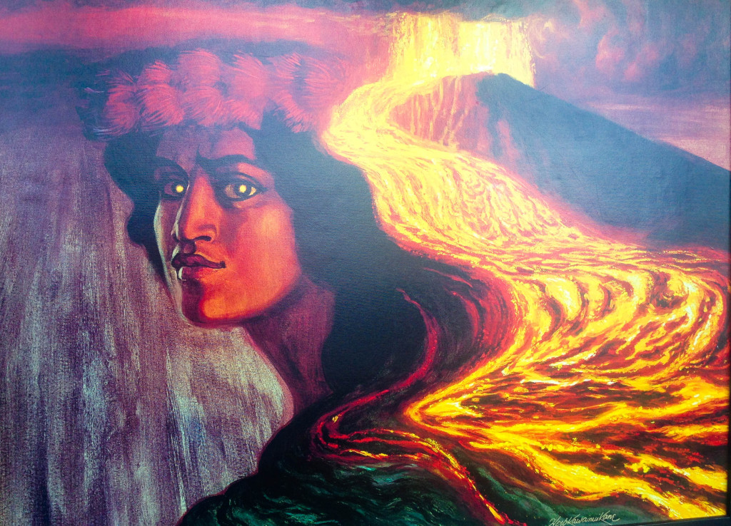 Pele, the Hawaiian goddess, as seen at the Jagger Museum in Volcano.