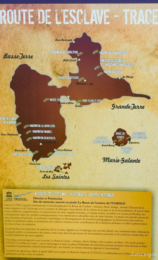 Route de l'esclave, à travers la Guadeloupe. mémoire guadeloupe