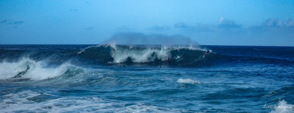 Surfers on Oahu's Northshore.