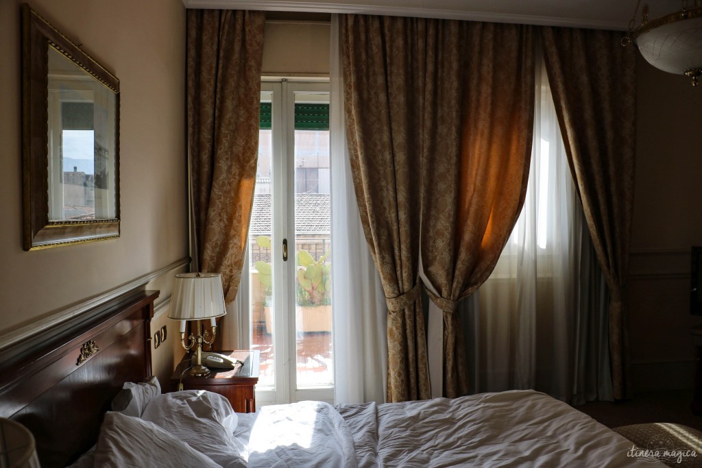 Unser wunderschönes Zimmer im Grand Hotel et des Palmes, Palermo