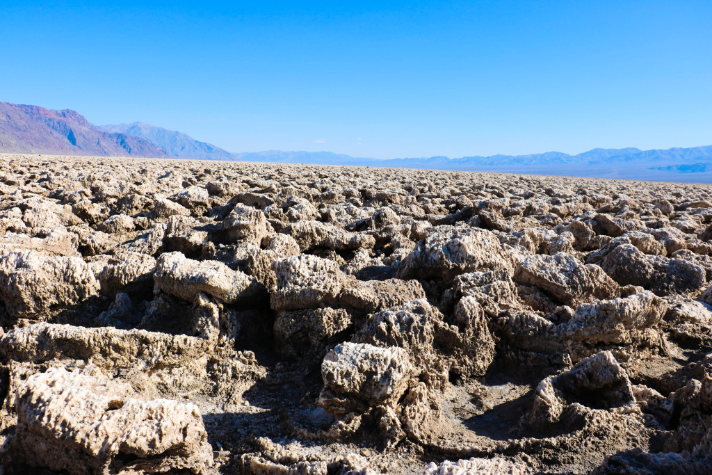 Treacherous, uneven salt beds of Devil's Golf course.