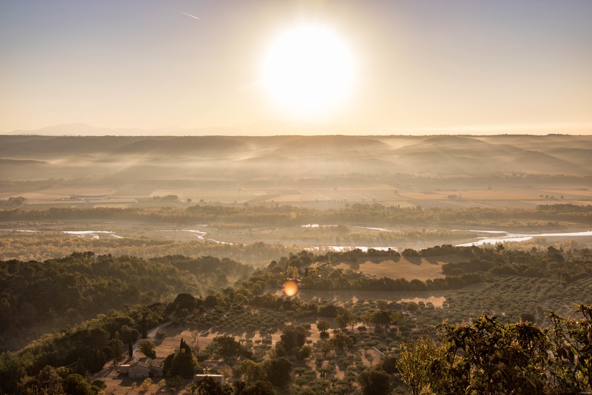 Lever de soleil à Lurs