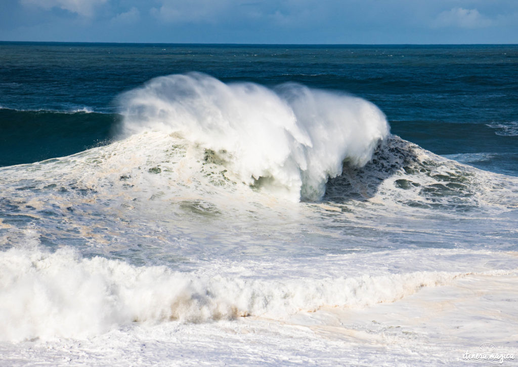 Les plus grosses vagues du monde à Nazaré. Vagues géantes Portugal. Comment voir les vagues de 30 mètres à Nazaré. Blog Nazaré surf de grosses vagues.