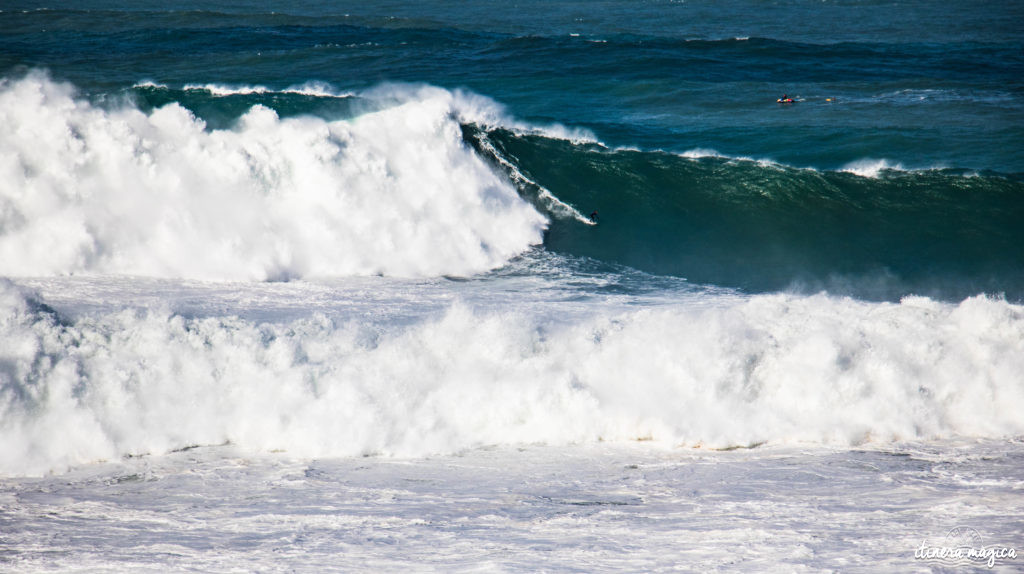 See the biggest waves in the world in Nazaré, Portugal. Mind-blowing big wave surf on monsters reaching 100 feet.