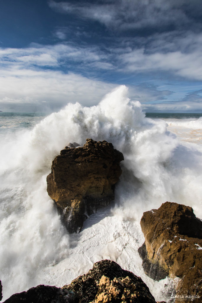 See the biggest waves in the world in Nazaré, Portugal. Mind-blowing big wave surf on monsters reaching 100 feet.