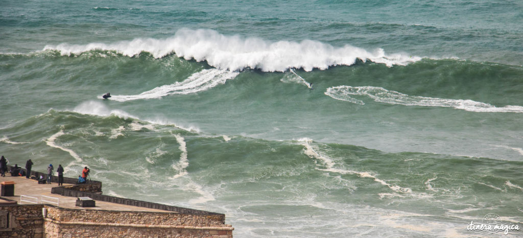 Les plus grosses vagues du monde à Nazaré. Vagues géantes Portugal. Comment voir les vagues de 30 mètres à Nazaré. Blog Nazaré surf de grosses vagues.