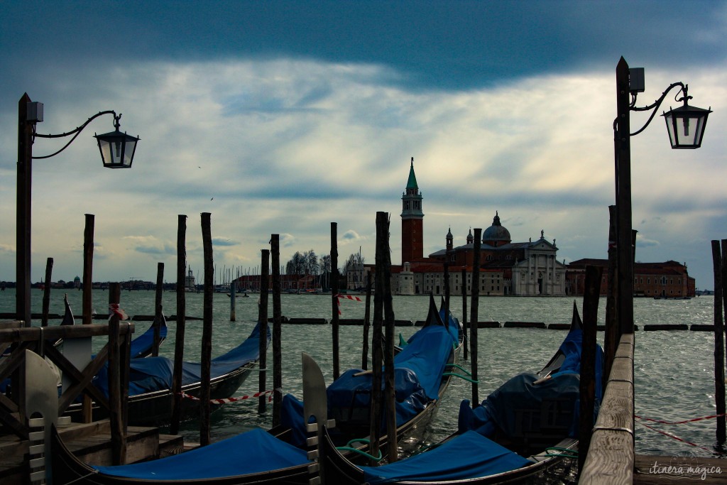 Gondolas in Venice.