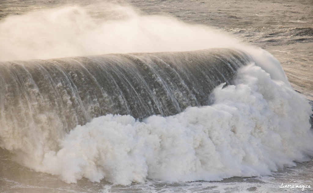 Les plus grosses vagues du monde à Nazaré. Vagues géantes Portugal. Comment voir les vagues de 30 mètres à Nazaré. Blog Nazaré surf de grosses vagues.