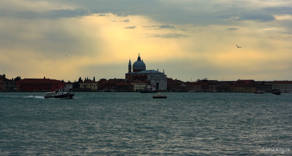 Light over San Giorgio Maggiore, and vaporettos.