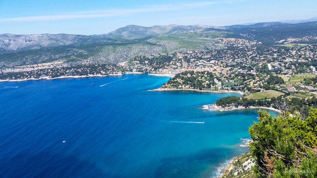 The town as seen from the Ridge Road which goes from Cassis to La Ciotat.