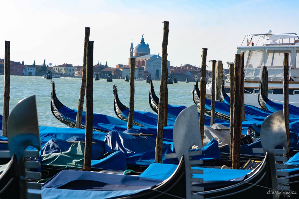 Gondolas in Venice.