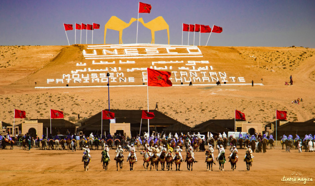 Au coeur du grand sud marocain, Tan-Tan est la porte du Sahara. Entre dunes de sable et océan, les peuples du désert se réunissent chaque mois de mai. Tourbillon de couleurs sur Itinera Magica.