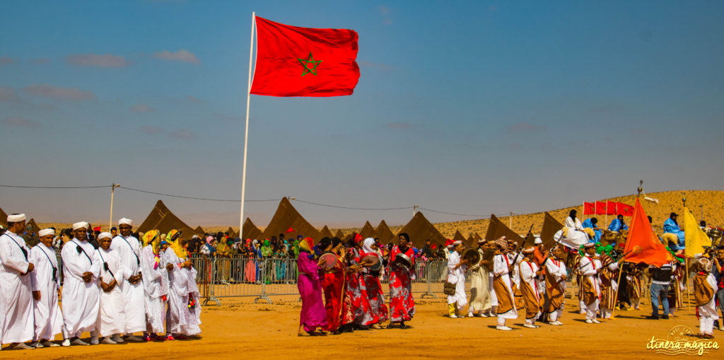 maroc drapeau désert