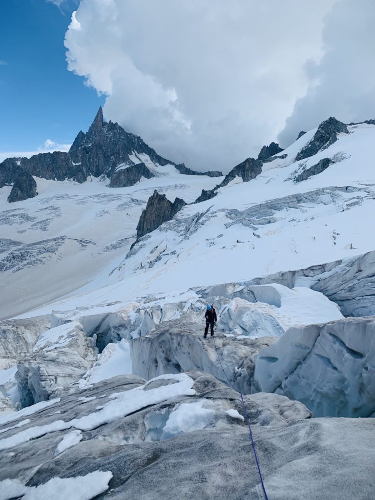 traversée de la vallée blanche avec la compagnie des guides de chamonix