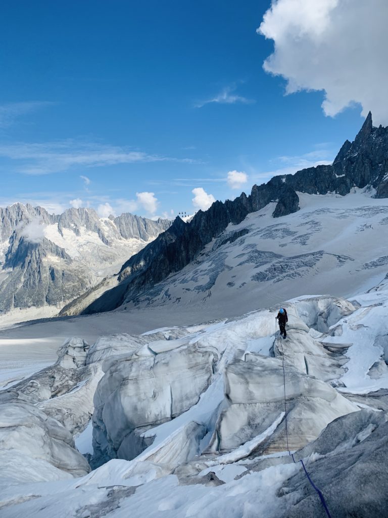 traversée de la vallée blanche avec la compagnie des guides de chamonix