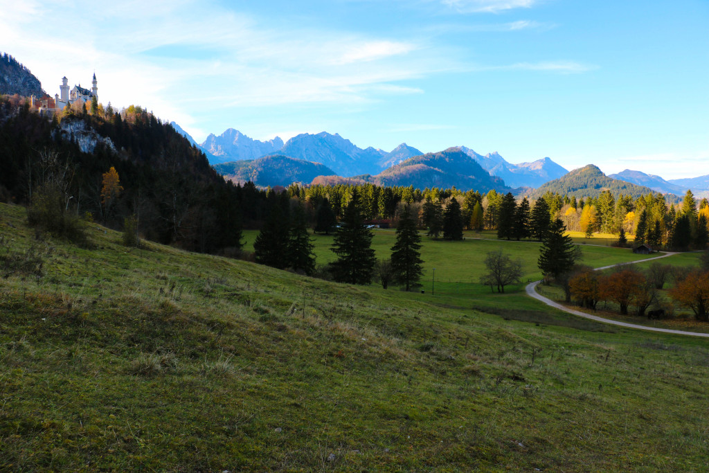 Idylle bavaroise, avec deux châteaux de Louis II : Neuschwanstein et Hohenschwangau. 