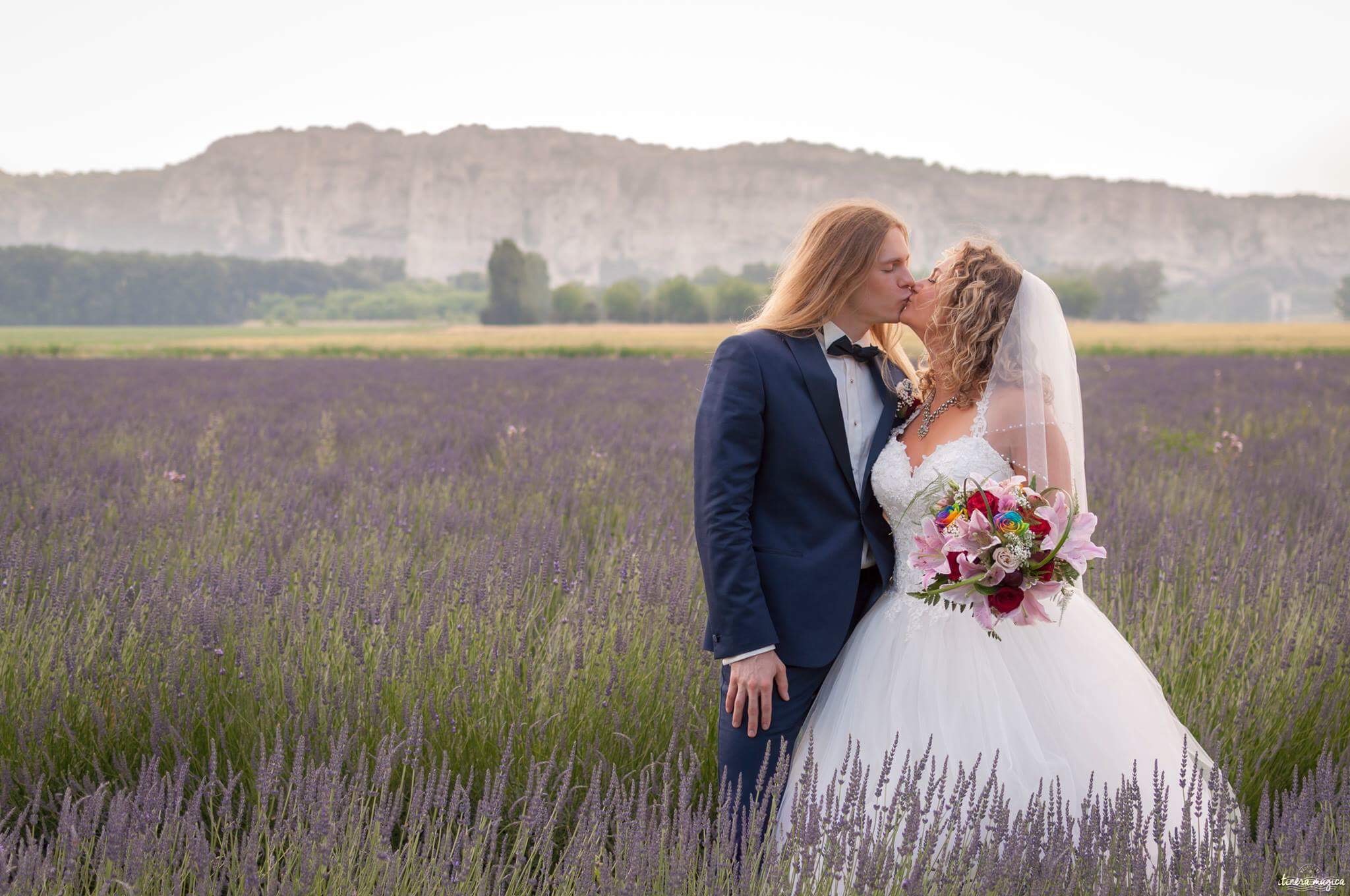 Our wedding in lavender fields in France