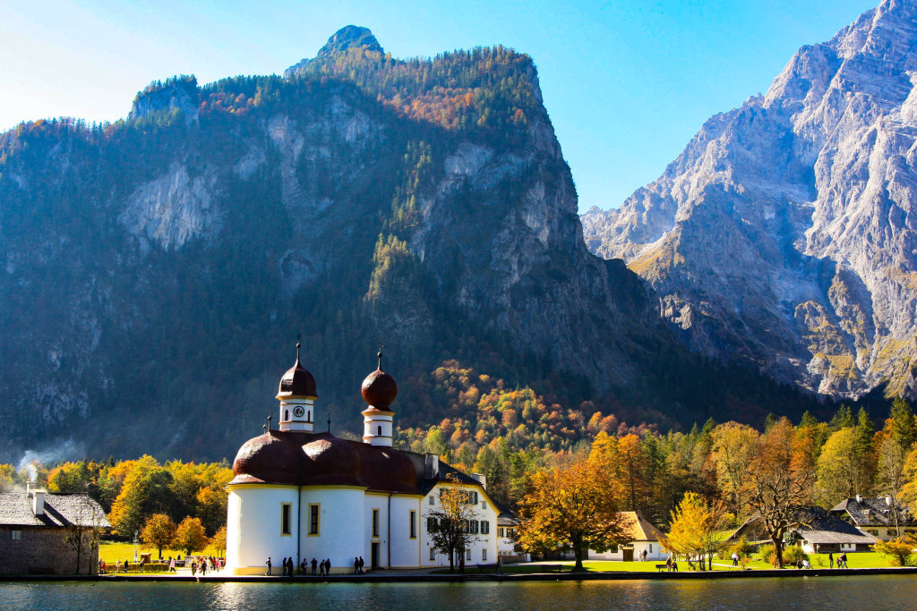 Eglise St. Bartholomä, au coeur du Königsee.