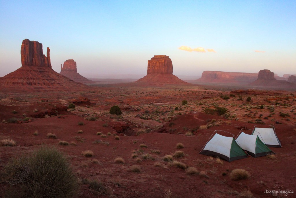 Nos tentes à Monument Valley.