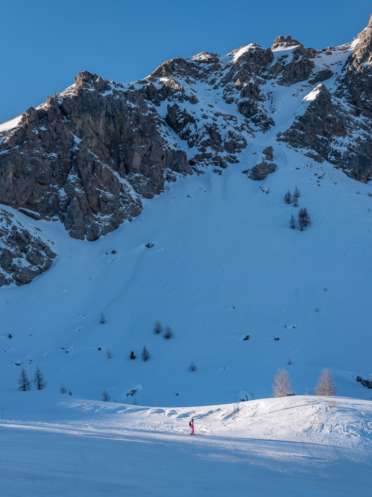 skier au sauze : l'ubaye en hiver