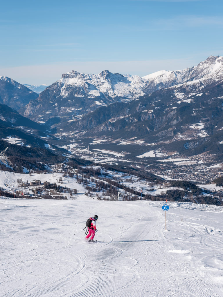 skier au sauze : l'ubaye en hiver