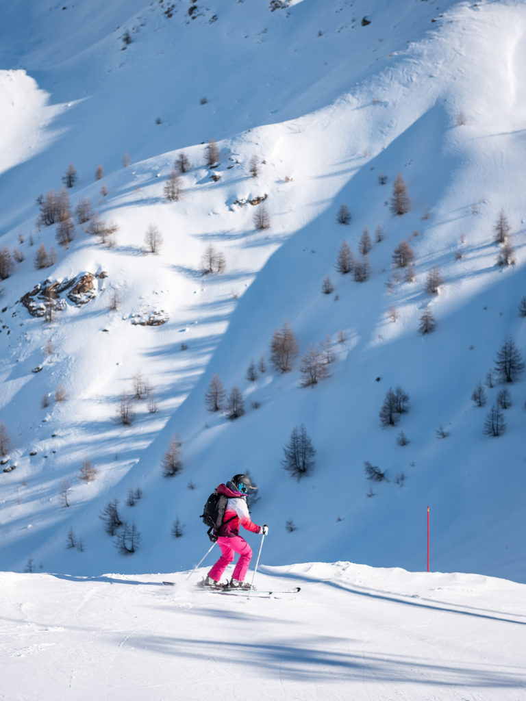 skier au sauze : l'ubaye en hiver