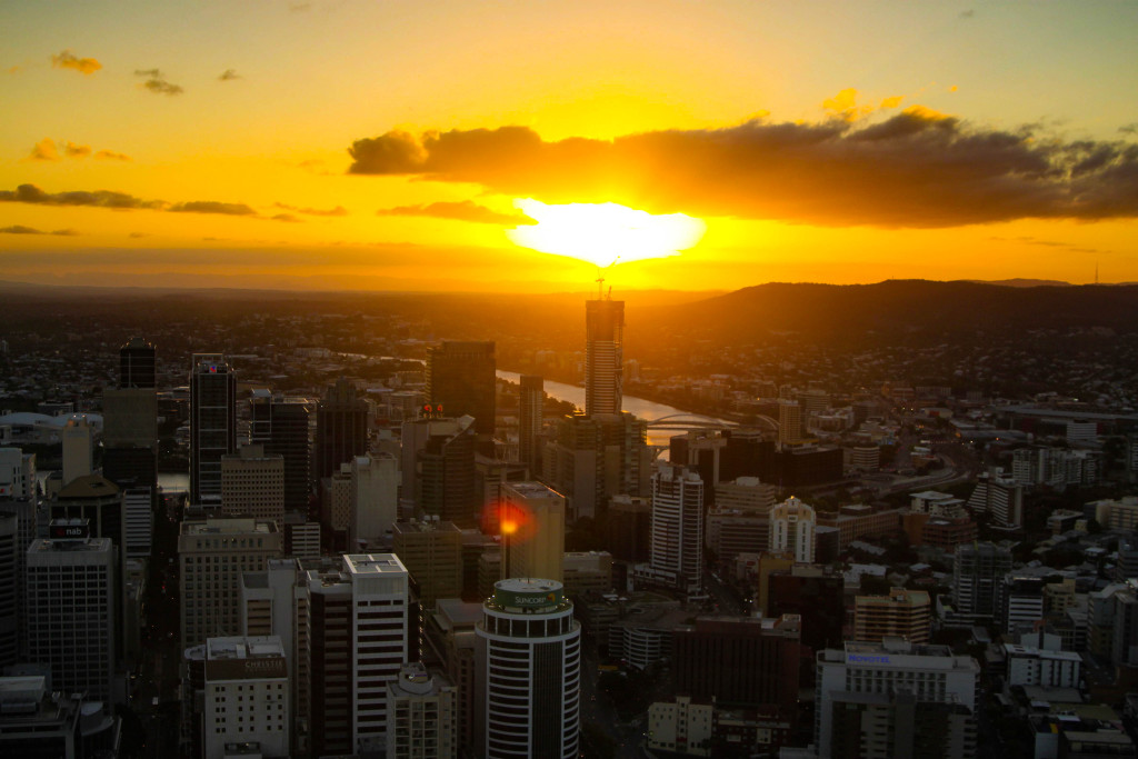 brisbane coucher de soleil crépuscule