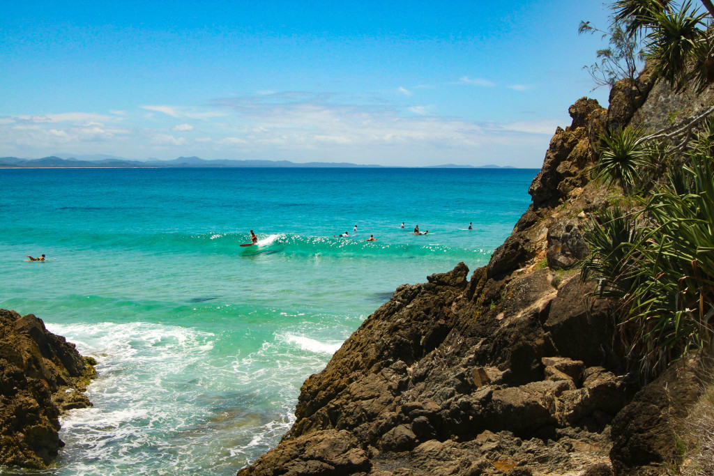 byron bay surfeurs gold coast plage de rêve australie vague