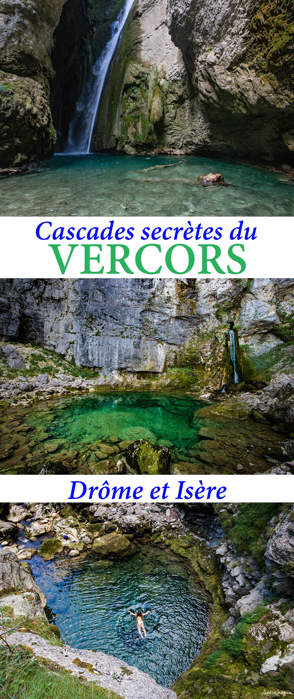 Le Vercors et le pays de Royans au fil de l'eau : les plus belles cascades du Vercos, les rivières souterraines, randonnées secrètes et autres choses à voir en #Drôme et #Isère. #Vercors #cascade
