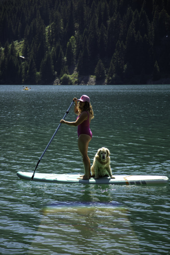 lac de saint guérin beaufortain avec mon chien