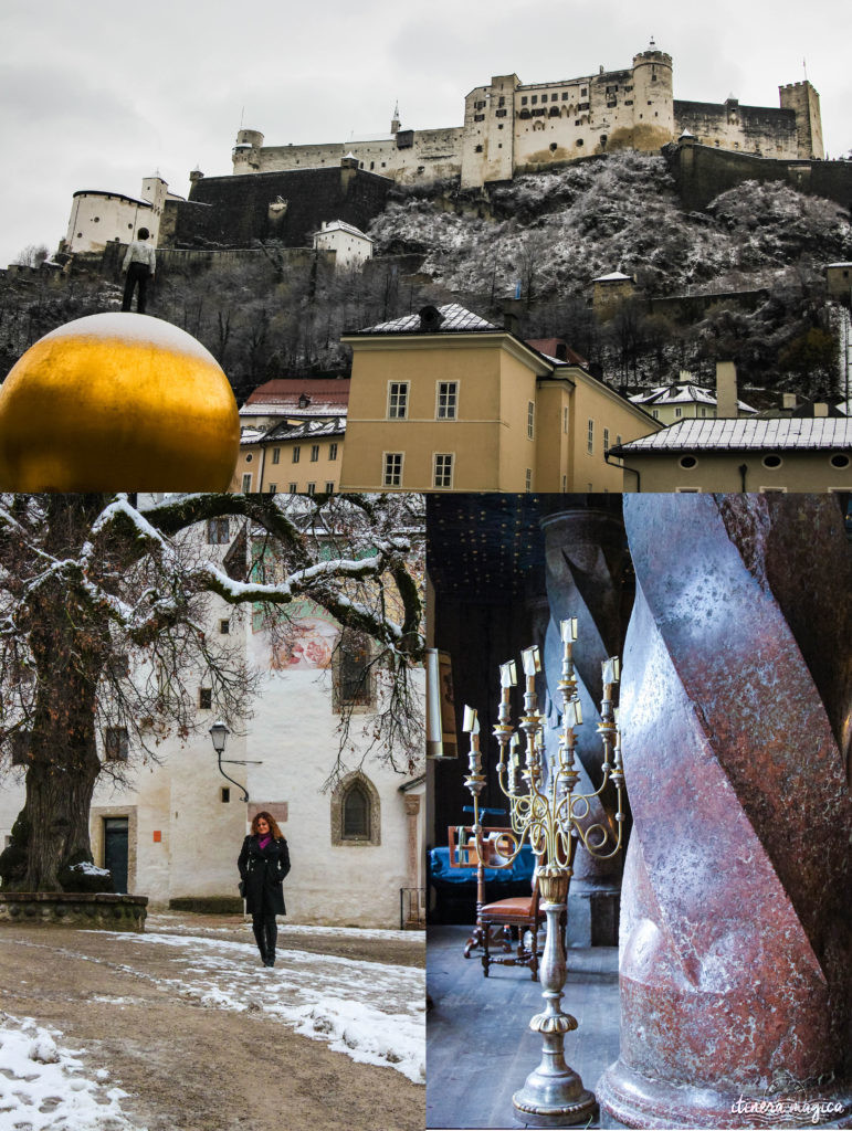 Forteresse de Salzbourg. Itinéraire romantique en Autriche : un voyage de rêve entre Salzbourg, Innsbruck, le château Hohenwerfen, les cascades de Krimml et un hôtel spa romantique. 