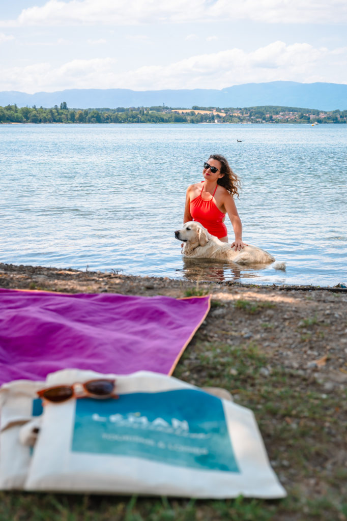 Avec mon chien au bord du Léman
