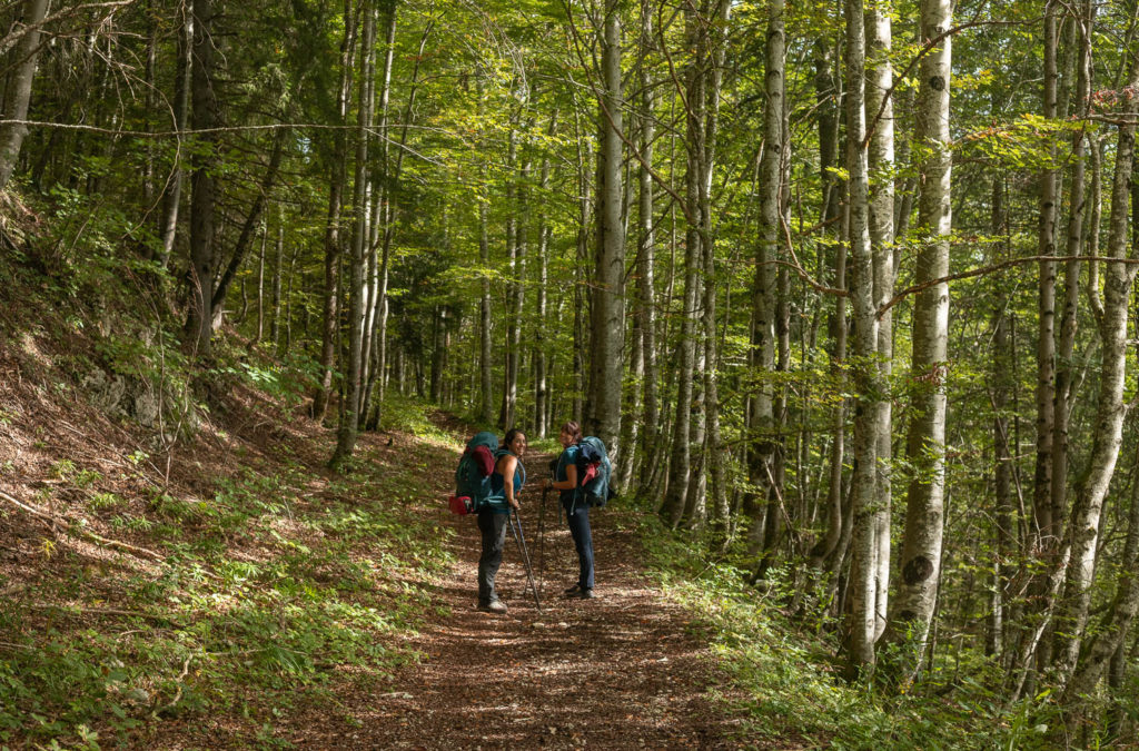 Trois jours de randonnée trek dans le Jura, en autonomie avec bivouac. Itinéraire de randonnée sur les crêtes du Jura autour de Lélex