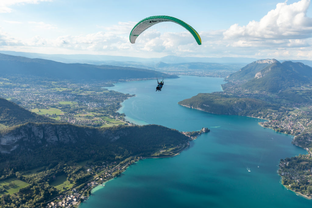 vol en parapente lac d'annecy