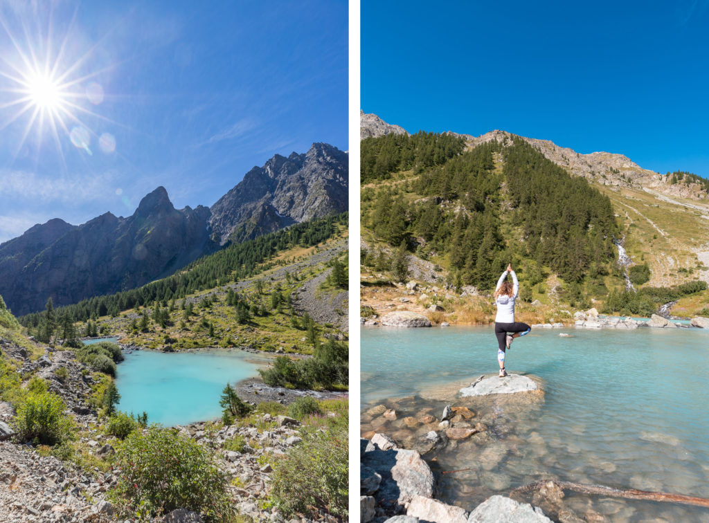 Une randonnée dans le parc national des Ecrins : le lac glaciaire d'Arsine, le réou d'Arsine et le lac de la Douche.