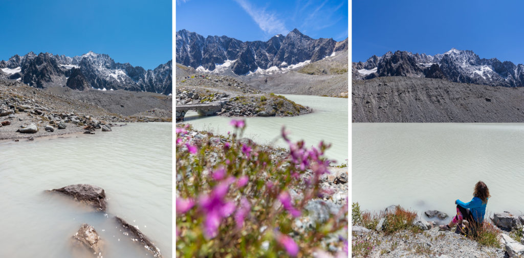 Une randonnée dans le parc national des Ecrins : le lac glaciaire d'Arsine, le réou d'Arsine et le lac de la Douche.