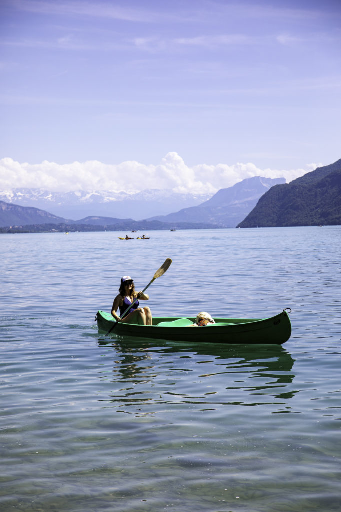 kayak avec son chien lac du bourget savoie
