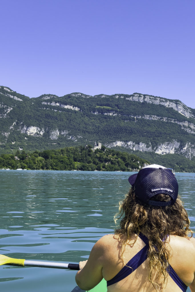 kayak avec son chien lac du bourget savoie