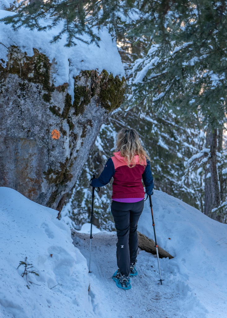 randonnée raquettes aux orres dans la neige