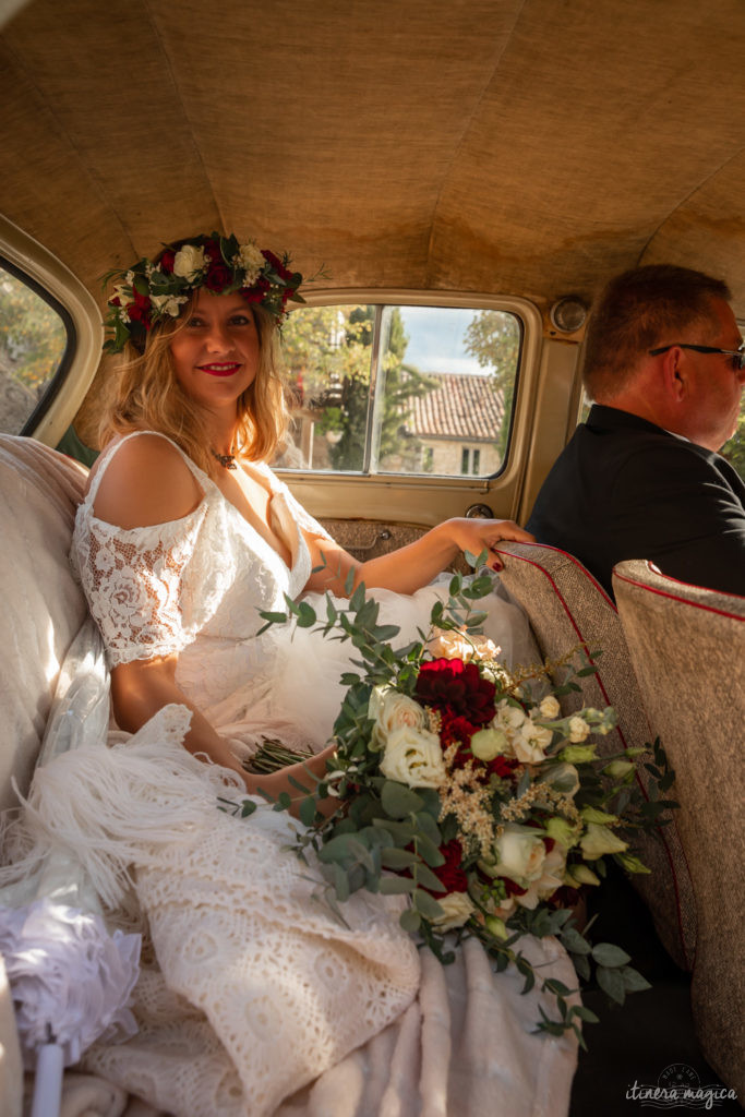 mariage voiture ancienne en provence