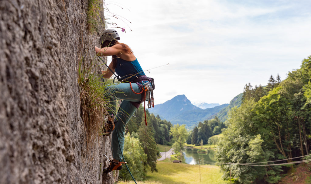 escalade au lac d'anthon praz de lys sommand