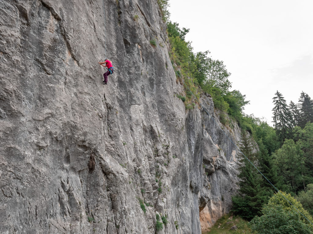 escalade au lac d'anthon praz de lys sommand