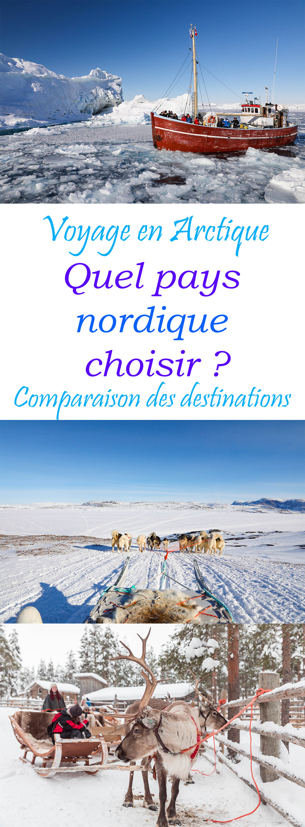 Quel pays nordique choisir ? Quel est le meilleur endroit pour voir les aurores boréales ? Quel est le plus beau pays scandinave ? Comparaison des destinations nordiques. #scandinavie #groenland #voyage #laponie #grandnord #nordique