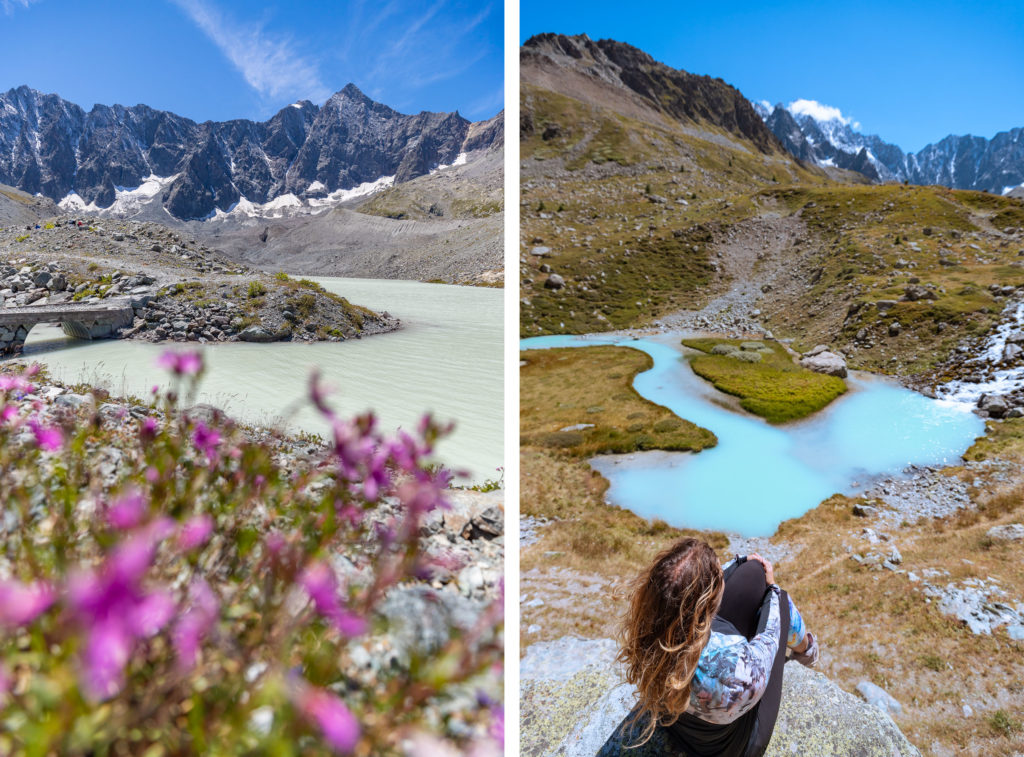 Une randonnée dans le parc national des Ecrins : le lac glaciaire d'Arsine, le réou d'Arsine et le lac de la Douche.